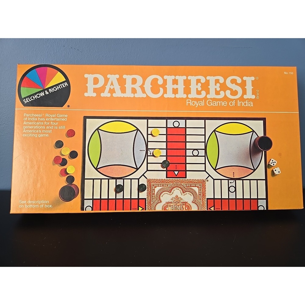 Vintage 1982 Parcheesi Board Game 110 Classic Royal Strategy Selchow & Righter